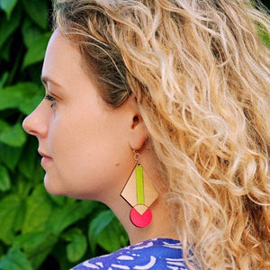 
                  
                    Load image into Gallery viewer, Neon Art Deco Earrings
                  
                