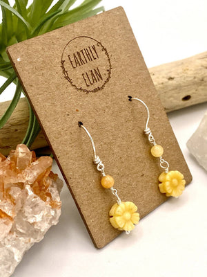 
                  
                    Load image into Gallery viewer, Yellow Daisy Earrings
                  
                
