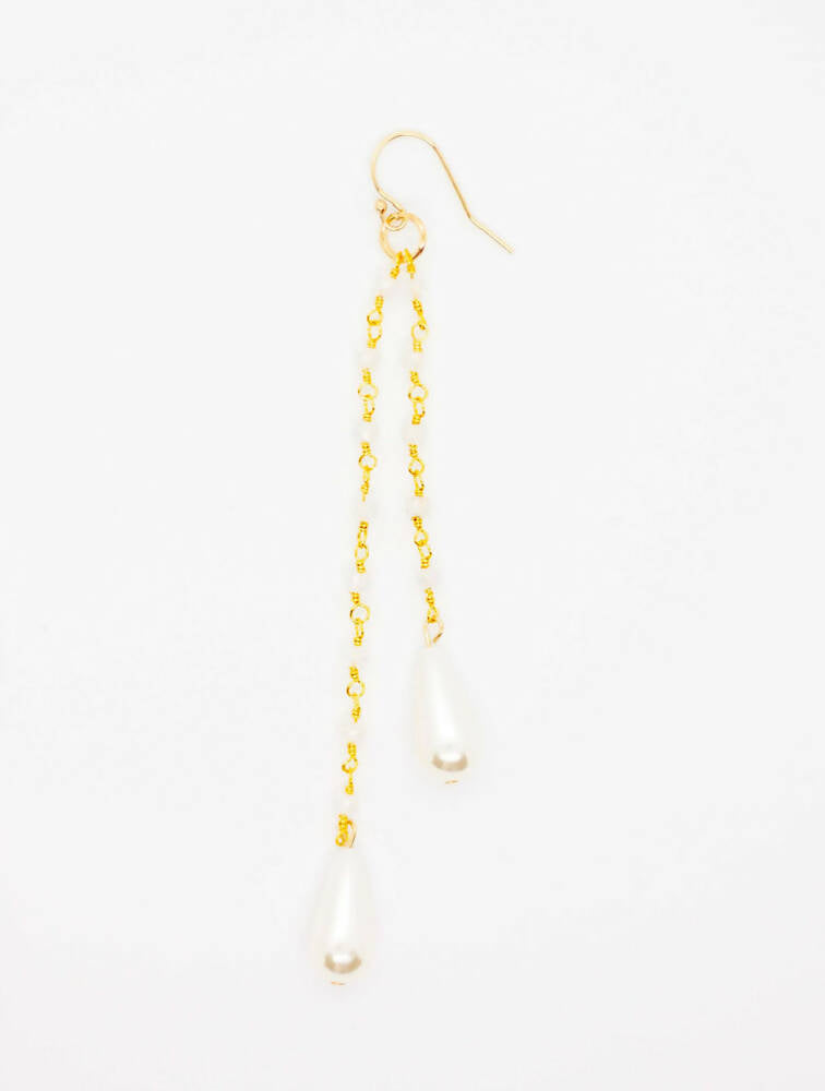 
                  
                    Load image into Gallery viewer, Double Rosary + Vintage Pearl Earrings
                  
                