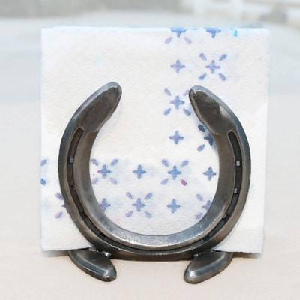 
                  
                    Load image into Gallery viewer, Rustic Horseshoe Napkin Holder - The Heritage Forge
                  
                