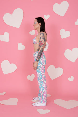 
                  
                    Load image into Gallery viewer, Blue&amp;amp;Pink Stripe Double Knee Work Pants
                  
                