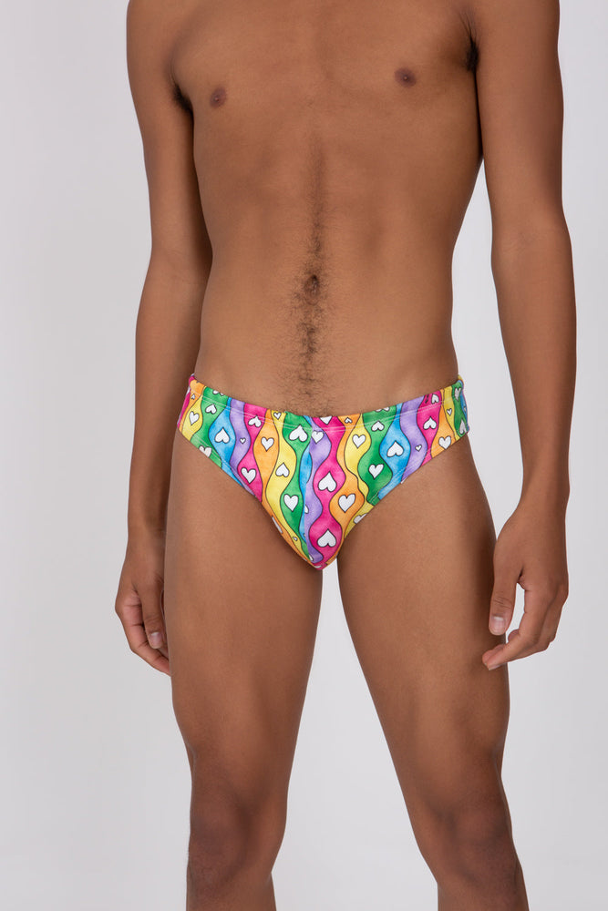 
                  
                    Load image into Gallery viewer, Rainbow Stripe 2022 Swim Brief
                  
                