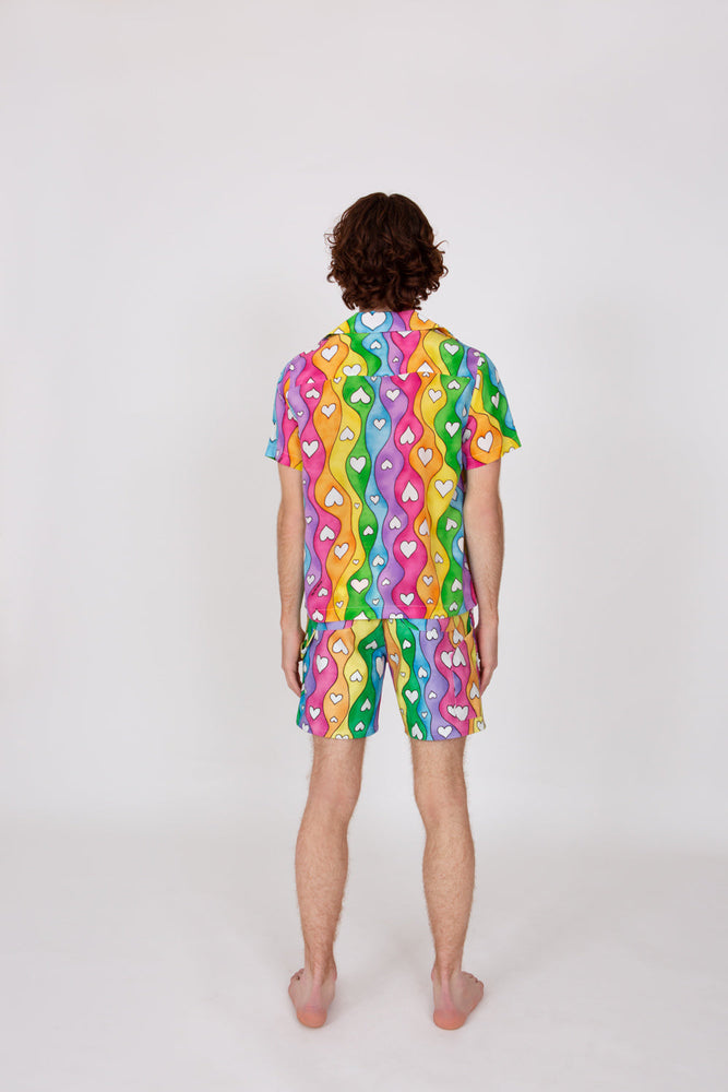 
                  
                    Load image into Gallery viewer, Rainbow Stripe Silk Shirt
                  
                