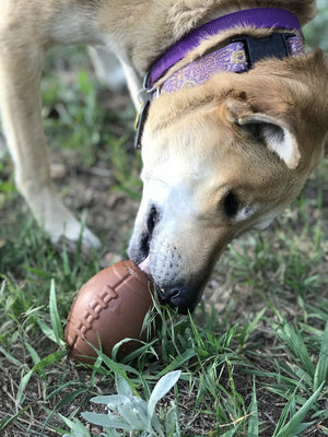 
                  
                    Load image into Gallery viewer, Football Durable Rubber Chew Toy and Treat Dispenser
                  
                