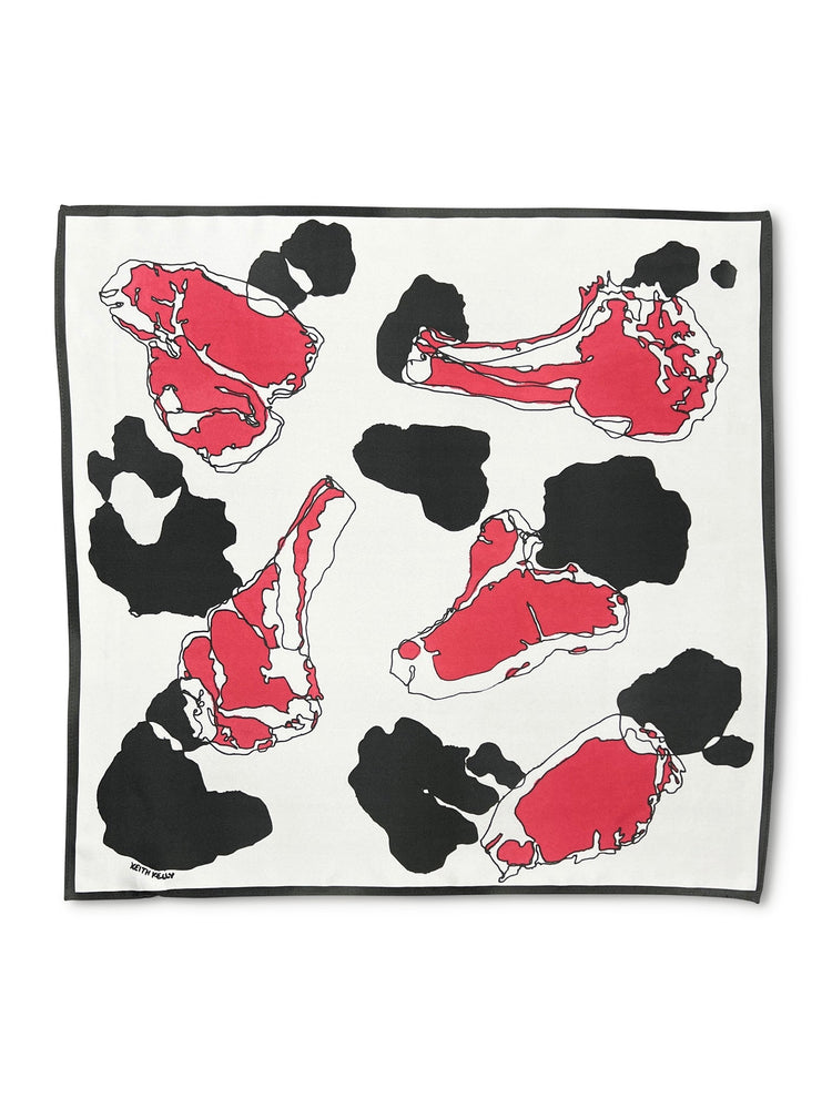 Spotted Steak Silk Scarf