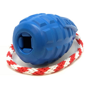 
                  
                    Load image into Gallery viewer, USA-K9 Grenade Durable Rubber Chew Toy, Treat Dispenser, Reward Toy, Tug Toy, and Retrieving Toy
                  
                