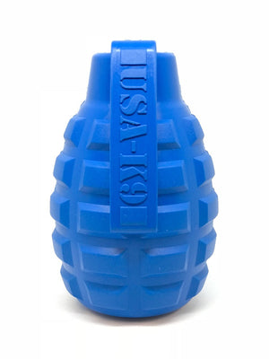 
                  
                    Load image into Gallery viewer, USA-K9 Grenade Durable Rubber Chew Toy &amp;amp; Treat Dispenser
                  
                