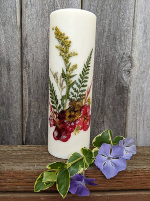 
                  
                    Load image into Gallery viewer, GUINEVERE&amp;#39;S TALL PILLAR FLOWER CANDLE
                  
                