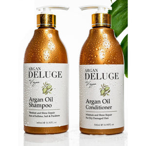 
                  
                    Load image into Gallery viewer, Sulfate Free Argan Oil Shampoo and Conditioner - 16.9 oz each
                  
                