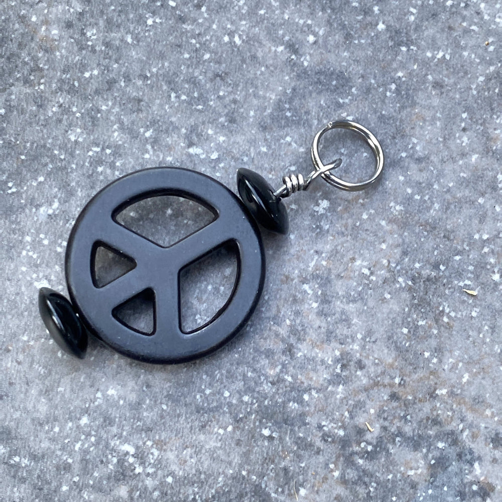 
                  
                    Load image into Gallery viewer, Peace Sign Pet Collar Charm
                  
                