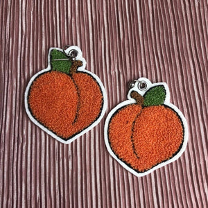 
                  
                    Load image into Gallery viewer, Peach Embroidered Earrings
                  
                