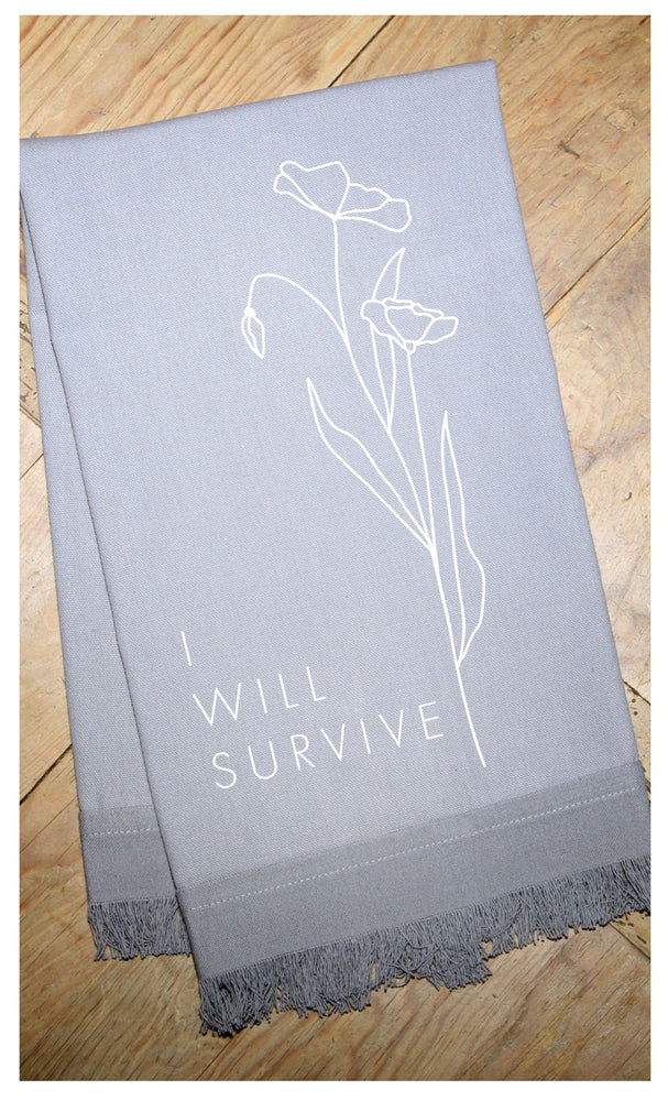 I will survive / Natural Kitchen Towel