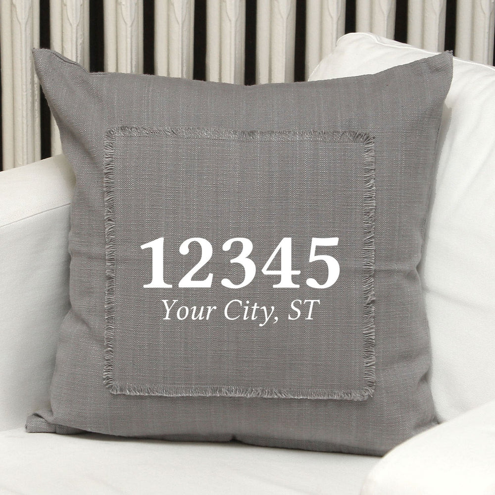
                  
                    Load image into Gallery viewer, Postal Code [CUSTOM] / Natural or Grey Pillow Cover
                  
                
