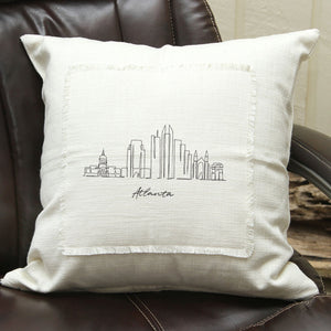 
                  
                    Load image into Gallery viewer, Custom Cityscape / Natural or Grey Pillow Cover
                  
                