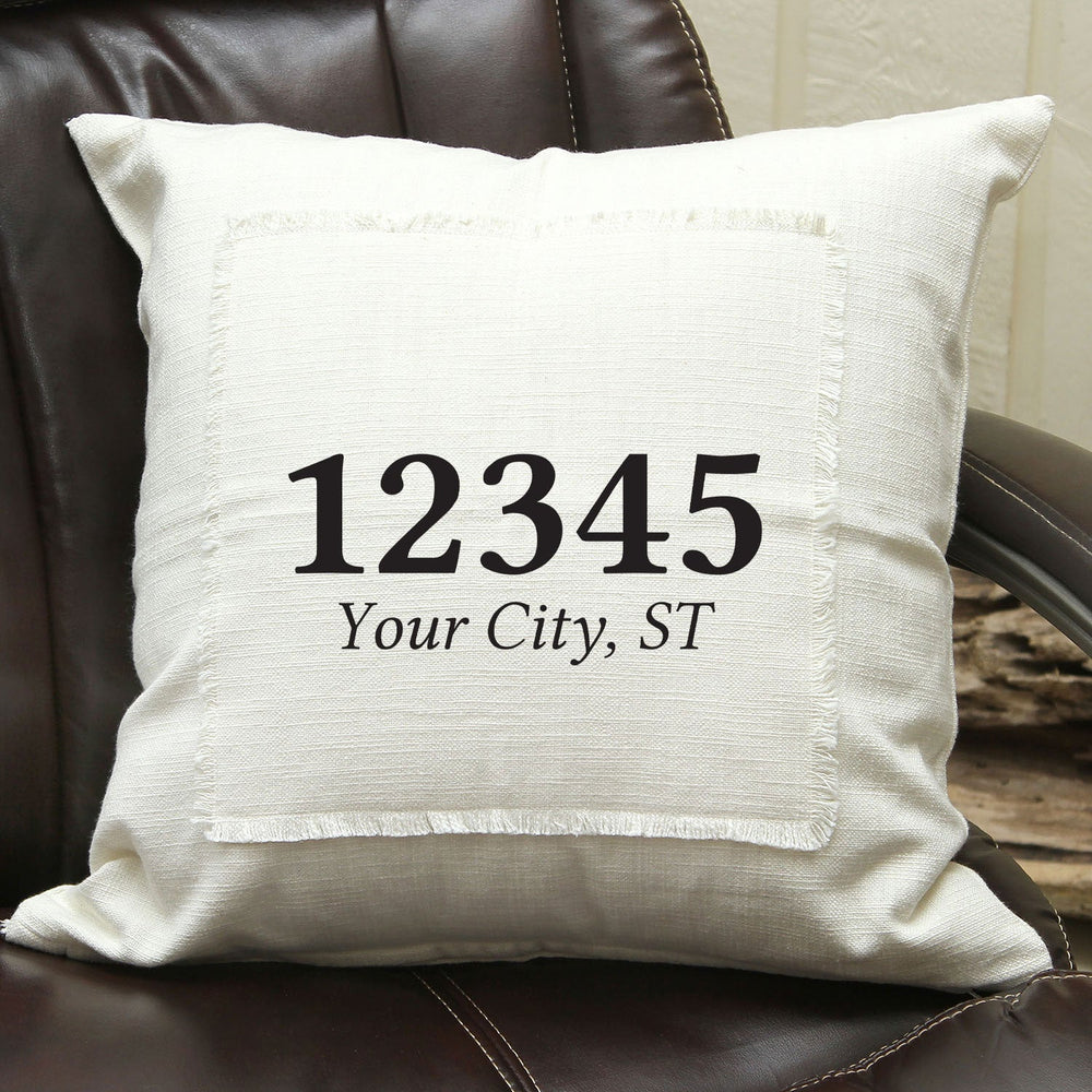 
                  
                    Load image into Gallery viewer, Postal Code [CUSTOM] / Natural or Grey Pillow Cover
                  
                