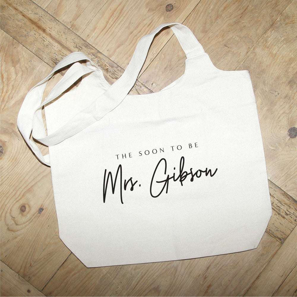 
                  
                    Load image into Gallery viewer, The Soon to Be [NAME] Custom Design / Natural or Grey Tote Bag
                  
                