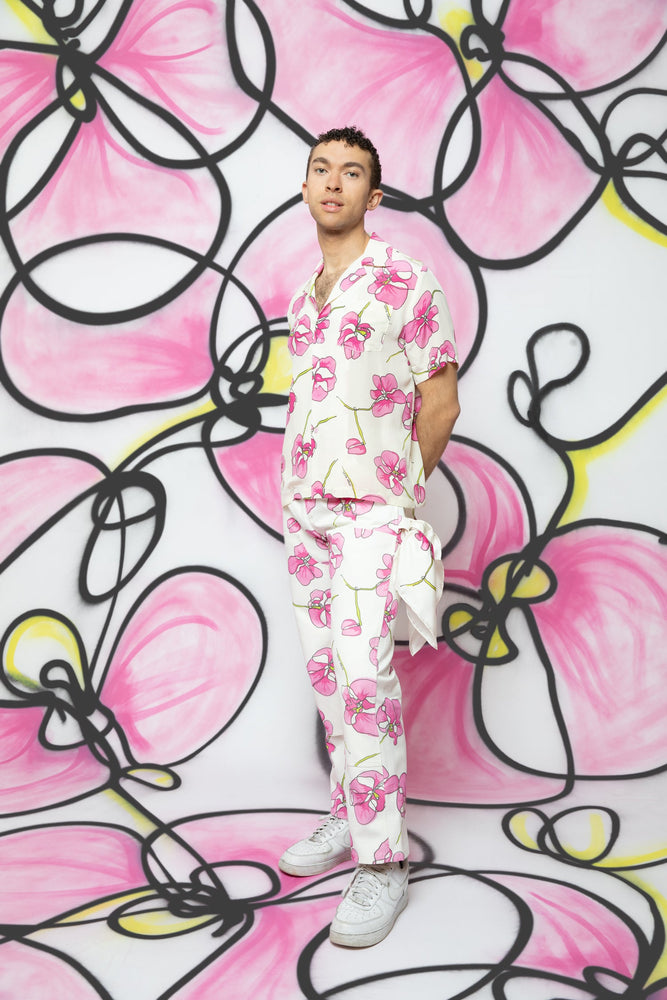 
                  
                    Load image into Gallery viewer, Pink Orchid Silk Shirt
                  
                