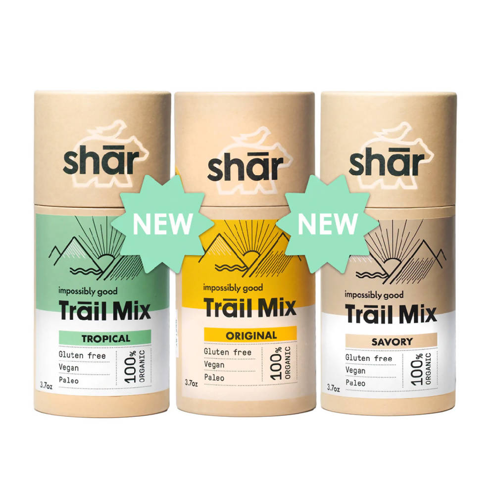 3.7 oz Shar Tube x 3 Pack Mixed - Tropical, Original & Savory Trail Mix