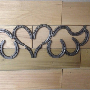 
                  
                    Load image into Gallery viewer, Horseshoe Heart with Wings - The Heritage Forge - Natural Metal
                  
                