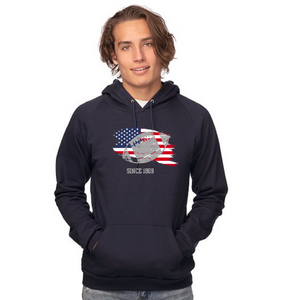 
                  
                    Load image into Gallery viewer, flag football hoodie NAVY
                  
                