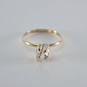 
                  
                    Load image into Gallery viewer, Raw Herkimer Diamond 14k Gold Filled Prong Ring
                  
                