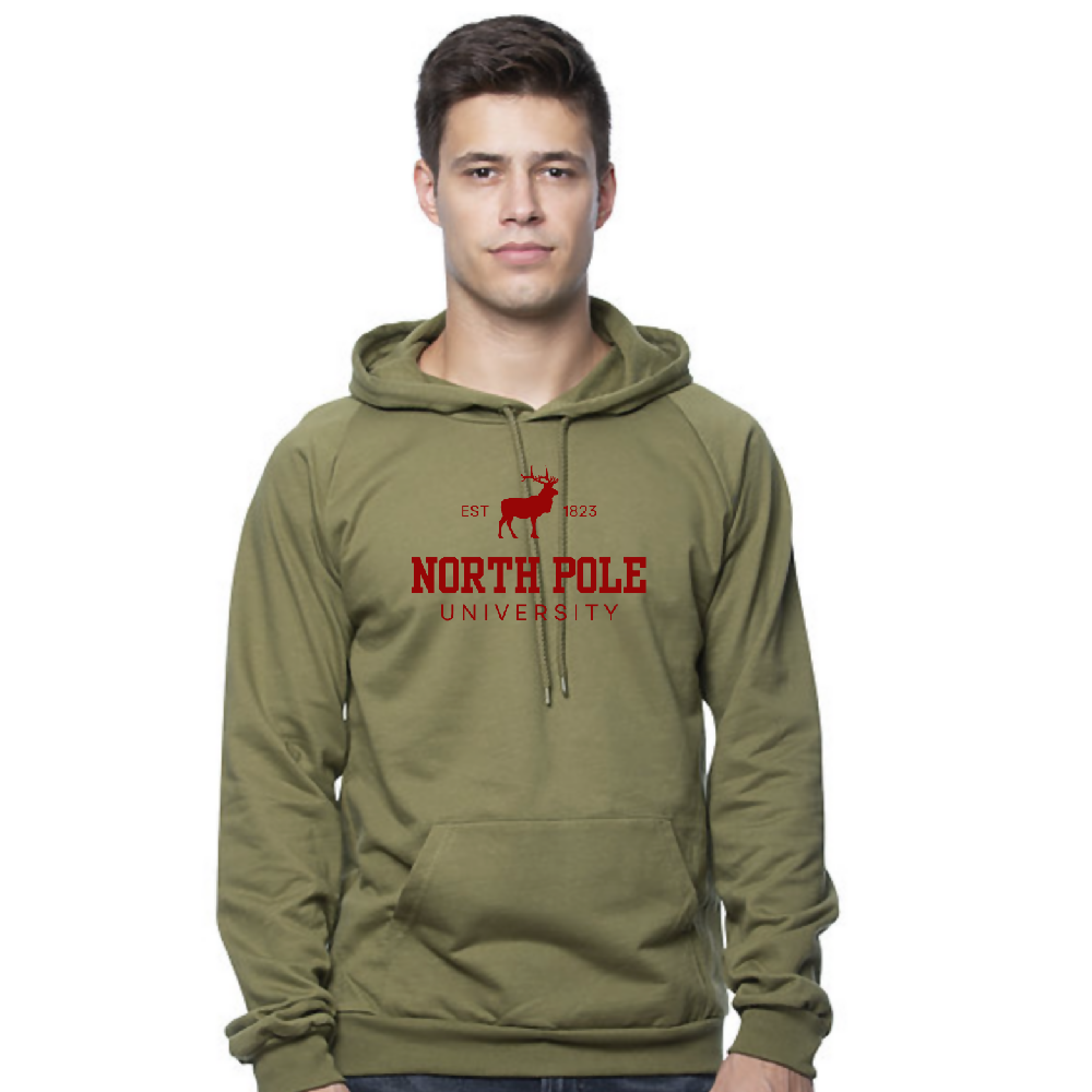 
                  
                    Load image into Gallery viewer, North Pole University Hoodie MOSS
                  
                