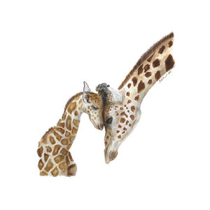 
                  
                    Load image into Gallery viewer, Giraffe- Mom and Baby Watercolor Wall Art
                  
                