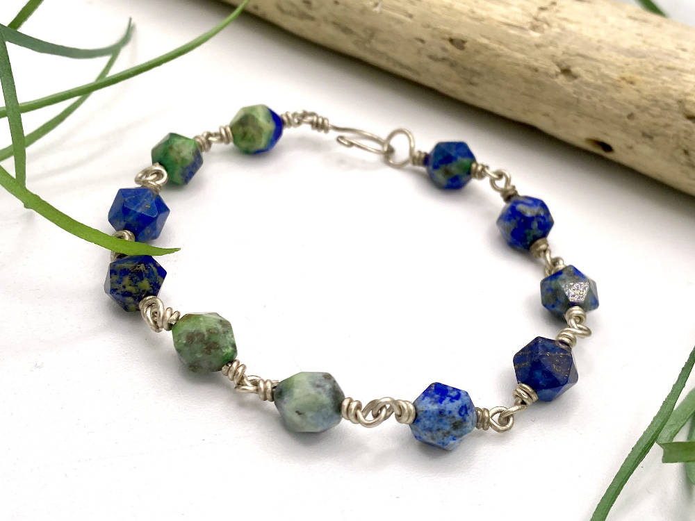 
                  
                    Load image into Gallery viewer, Star Cut Lapis Lazuli Bracelet
                  
                