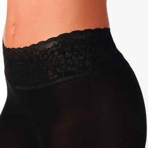 
                  
                    Load image into Gallery viewer, Sheer Black Pantyhose With Comfortable Low Rise Luxe Waistband
                  
                