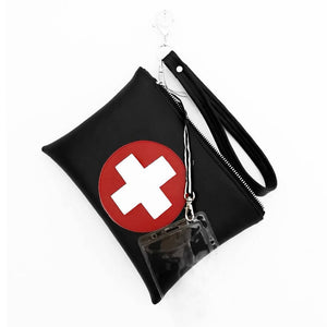 
                  
                    Load image into Gallery viewer, Medical Clutch - Black/Red
                  
                
