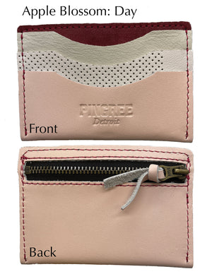 
                  
                    Load image into Gallery viewer, Front and back of Whittier Wallet in Apple Blossom: Day
                  
                