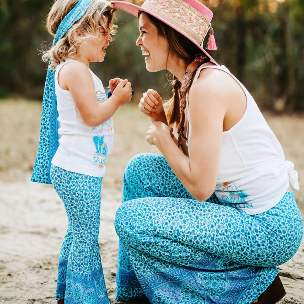 
                  
                    Load image into Gallery viewer, Mother Daughter Bohemian Bell Bottom Pants
                  
                