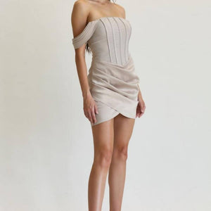 
                  
                    Load image into Gallery viewer, Shawnte - Solid Stretch Satin Fabric Dress
                  
                