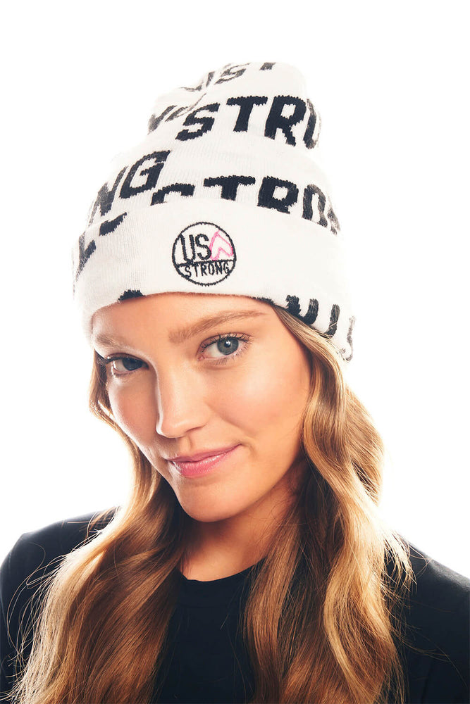 
                  
                    Load image into Gallery viewer, Krissy Beanie - White/Black
                  
                