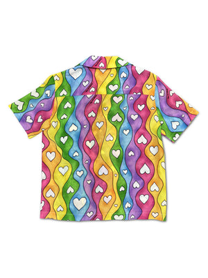 
                  
                    Load image into Gallery viewer, Rainbow Stripe Silk Shirt
                  
                