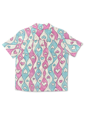 
                  
                    Load image into Gallery viewer, Blue&amp;amp;Pink Stripe Silk Shirt
                  
                