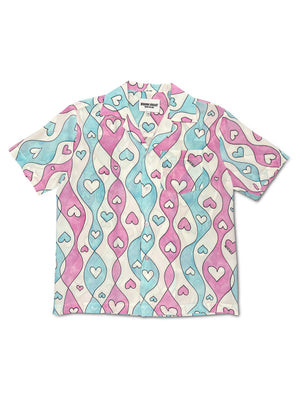 
                  
                    Load image into Gallery viewer, Blue&amp;amp;Pink Stripe Silk Shirt
                  
                