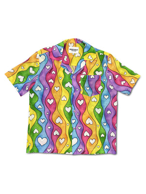 
                  
                    Load image into Gallery viewer, Rainbow Stripe Silk Shirt
                  
                