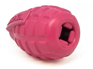 
                  
                    Load image into Gallery viewer, USA-K9 Puppy Grenade Durable Rubber Chew Toy &amp;amp; Treat Dispenser for Teething Pups - Pink
                  
                