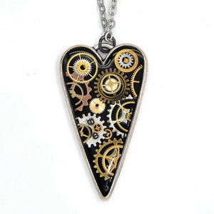 
                  
                    Load image into Gallery viewer, Large Heart Watch Part Necklace
                  
                