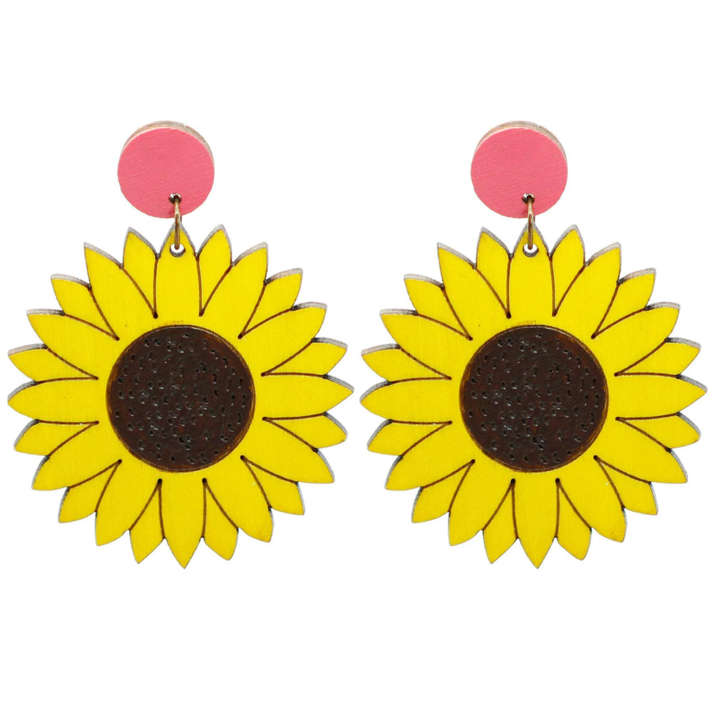 
                  
                    Load image into Gallery viewer, Sunflower Dangle Earrings
                  
                