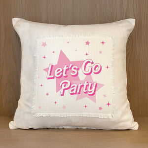 
                  
                    Load image into Gallery viewer, Lets Go Party / Trend MS Natural Pillow Cover
                  
                