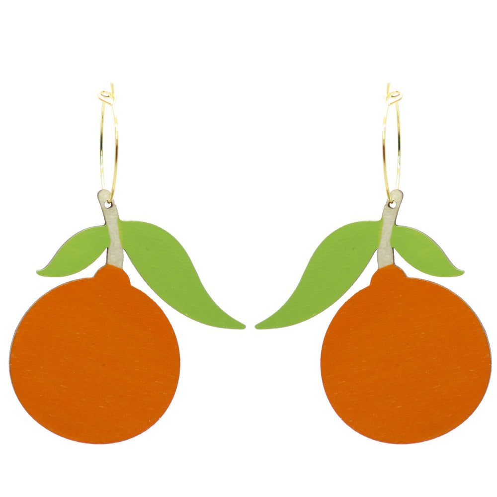 Tangerine Hoop Earrings