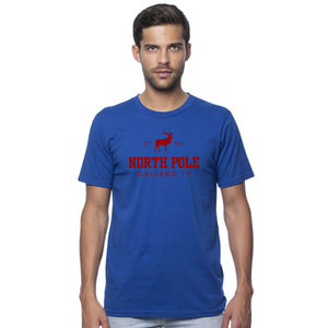 
                  
                    Load image into Gallery viewer, North Pole University mens tee ROYAL
                  
                