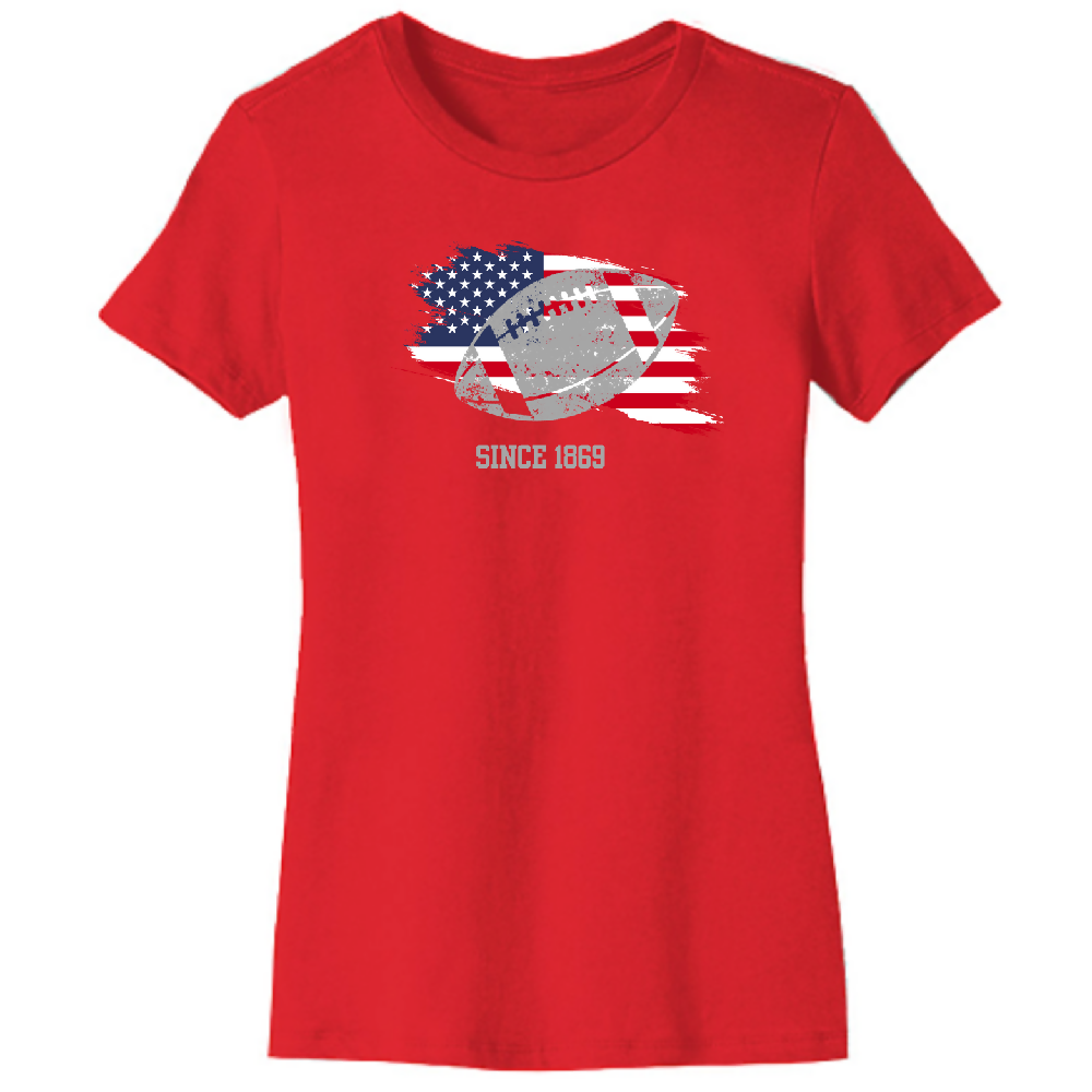 
                  
                    Load image into Gallery viewer, flag football womens tee RED
                  
                