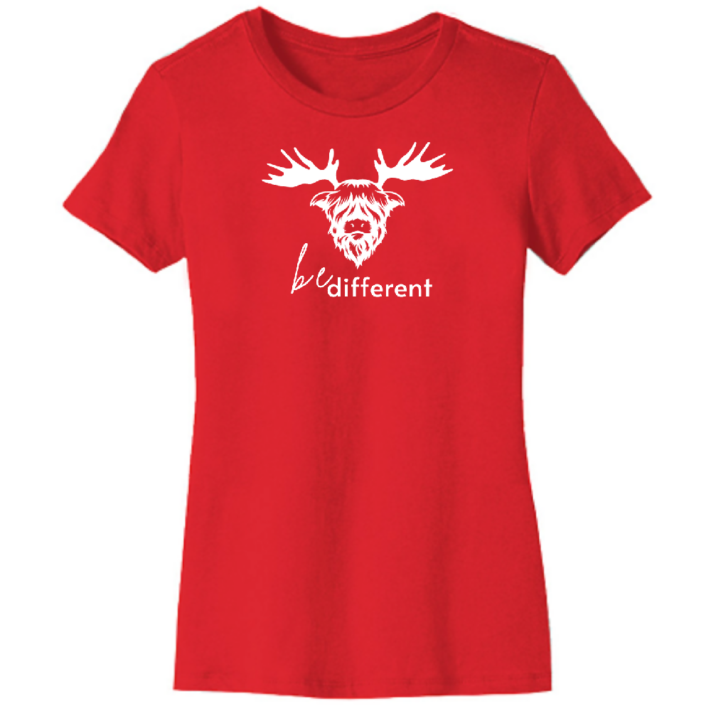 
                  
                    Load image into Gallery viewer, Be Different womens tee RED
                  
                