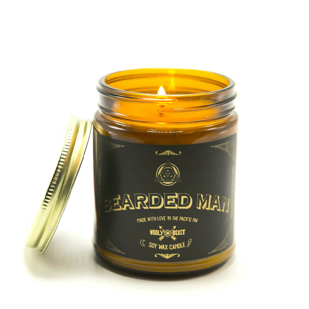 
                  
                    Load image into Gallery viewer, Soy Candle | Cedarwood + Cinnamon | Bearded Man
                  
                