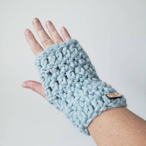 
                  
                    Load image into Gallery viewer, Wrist Warmers in Glacier
                  
                