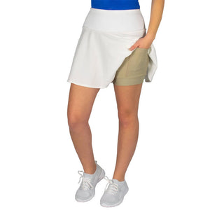 
                  
                    Load image into Gallery viewer, White Linen Skirt - SwingStyle®
                  
                