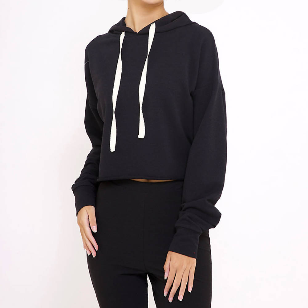 Organic Cotton Cropped Hoodie